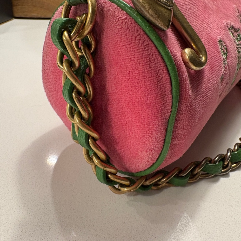 Juicy Couture Velour Pink and Green Women's Bag - Picture 3 of 11